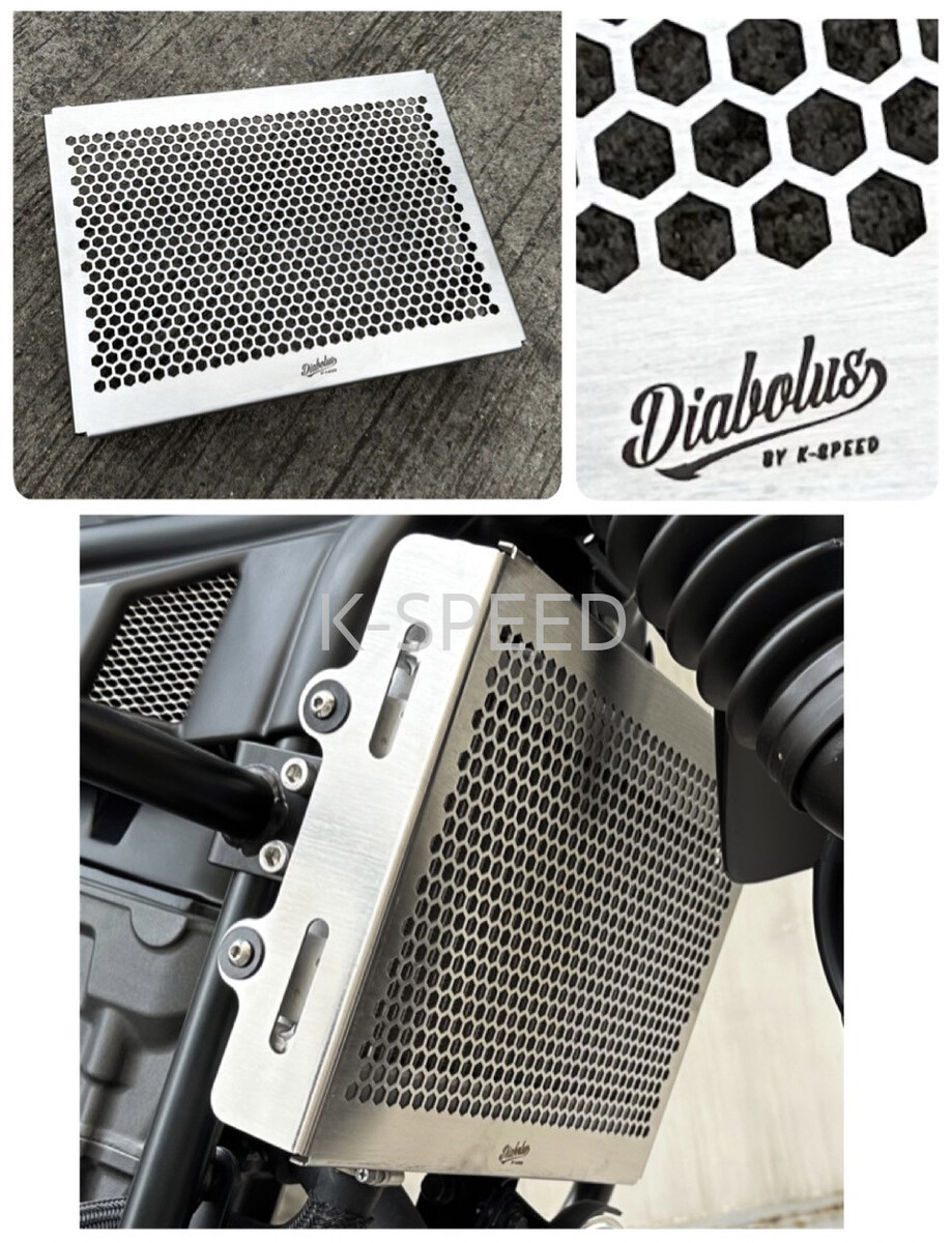 K-SPEED Diablo CL31 ラジエーターカバー for CL 250, 500 ホンダ Radiator Guard Hexagon Honda ラジエーターガード CLカスタム