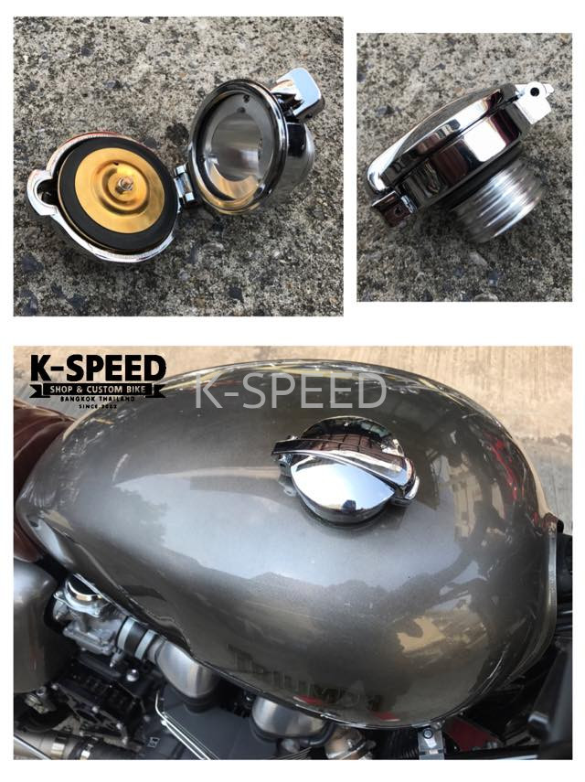 【予約販売商品】K-SPEED タンクキャップ 鍵付き ヴィンテージスタイル バイク カスタムパーツ 汎用 Diabolus製|サンフェルナンド