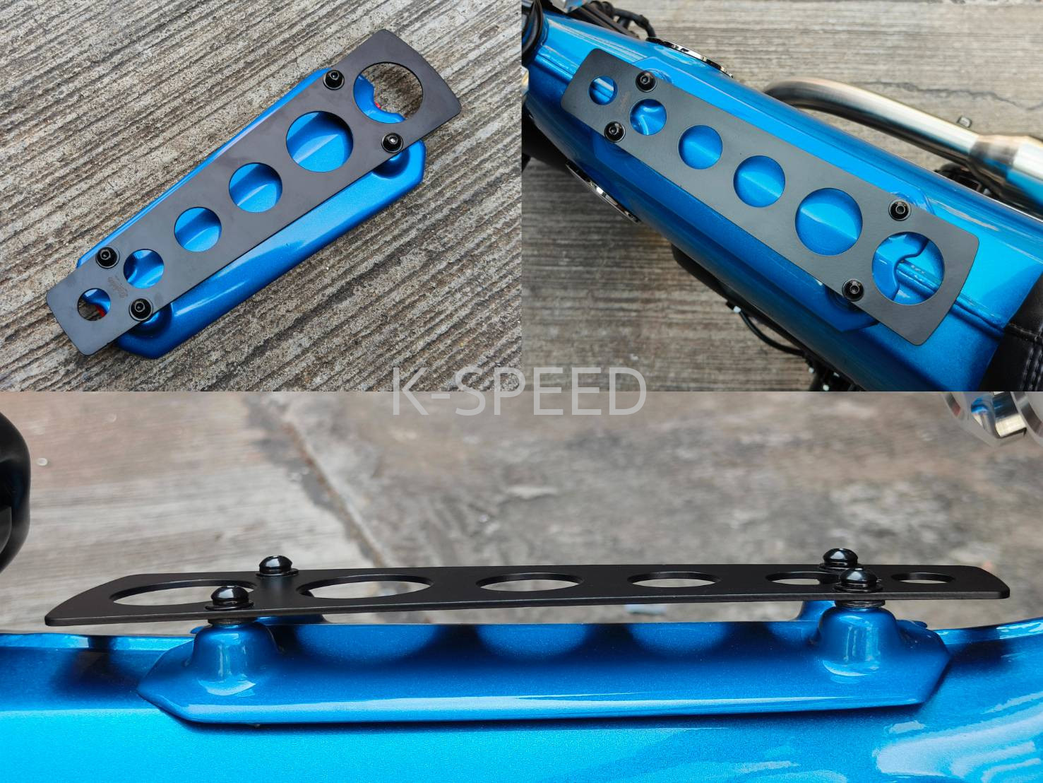 【予約販売商品】K-SPEED ホンダ DAX125用 センターガード ブルー バイク カスタムパーツ ドレスアップ｜サンフェルナンド