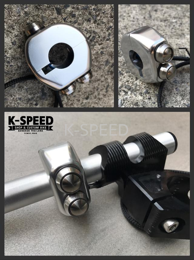 【予約販売商品】K-SPEED アルミ製 3ボタン スイッチボックス 汎用 バイク カスタムパーツ｜サンフェルナンド