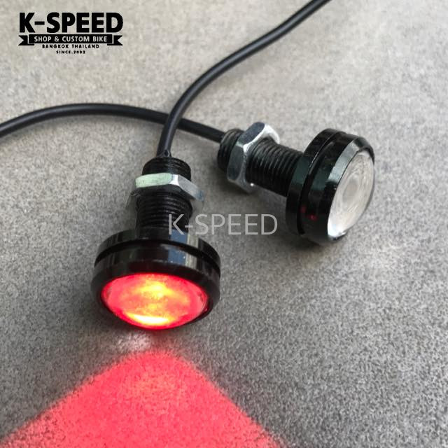 【予約販売商品】K-SPEED 小型LEDライト レッド 赤 バイク カスタムパーツ 汎用パーツ|サンフェルナンド