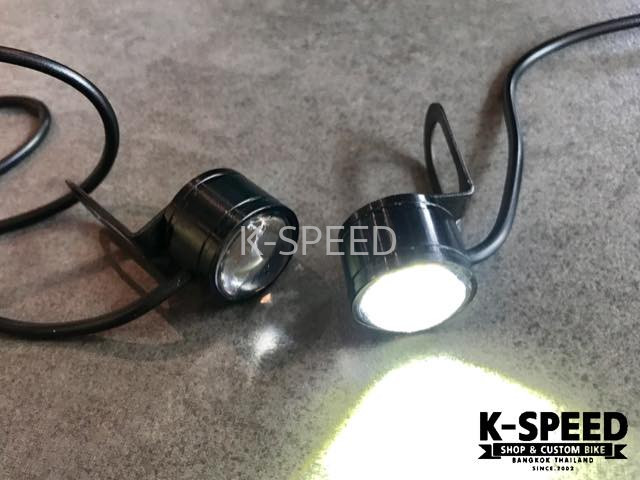 【予約販売商品】K-SPEED ミニLEDライト ホワイト 取付ブラケット付 バイク カスタムパーツ 汎用型番対応 補助灯 フォグランプ 高輝度防水仕様|サンフェルナンド