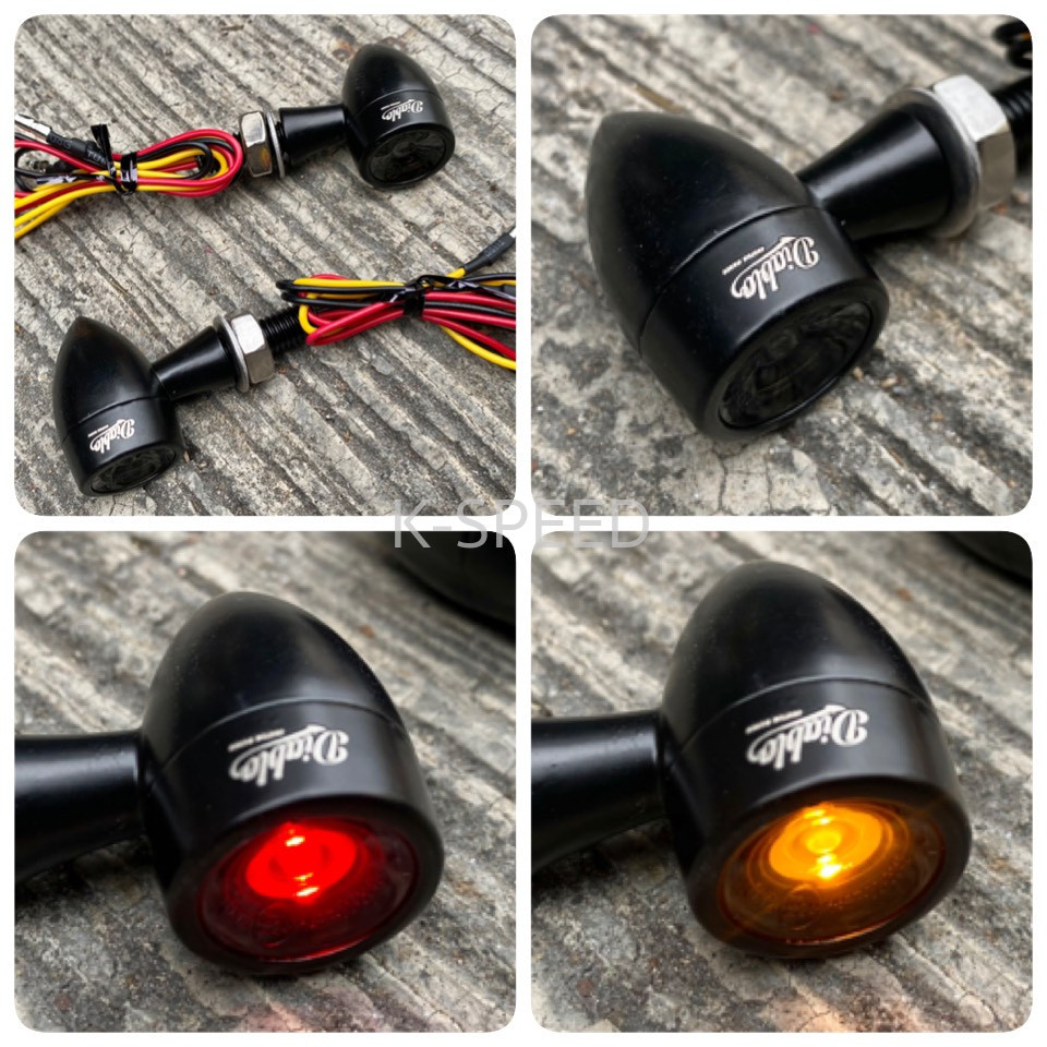 【予約販売商品】K-SPEED Diabolus Mini LEDウインカー 2色発光 バイク カスタムパーツ|サンフェルナンド