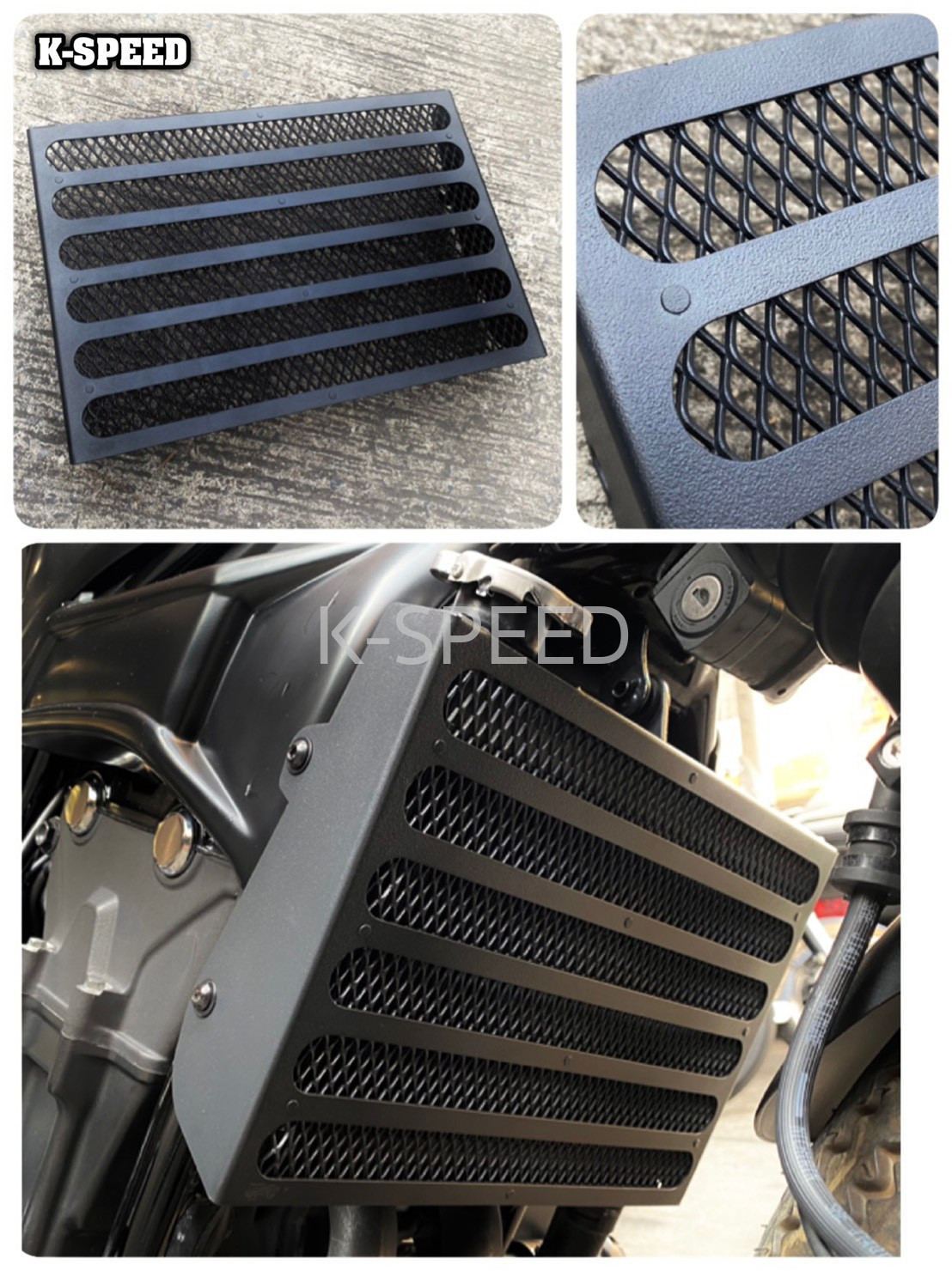 【予約販売商品】K-SPEED ラジエーターガード v2 Black Line レブル250/300/500用 バイク カスタムパーツ 2016+|サンフェルナンド