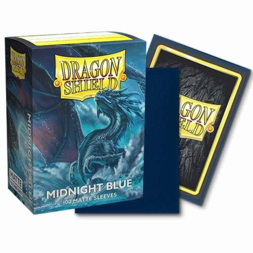 Matte Midnight Blue 100 ct Dragon Shield Sleeves Standard Size VOLUME DISCOUNT画像