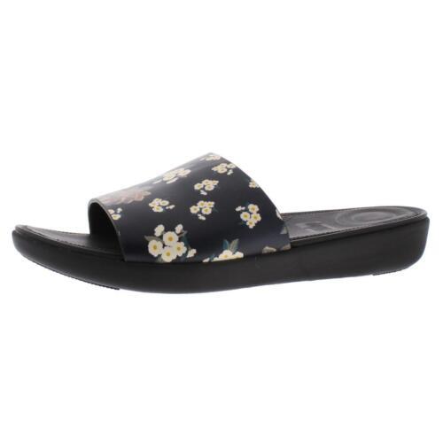フィットフロップ New ListingFitflop Womens Sola Black Leather Slide Sandals Shoes 8 Medium (B M) レディース画像
