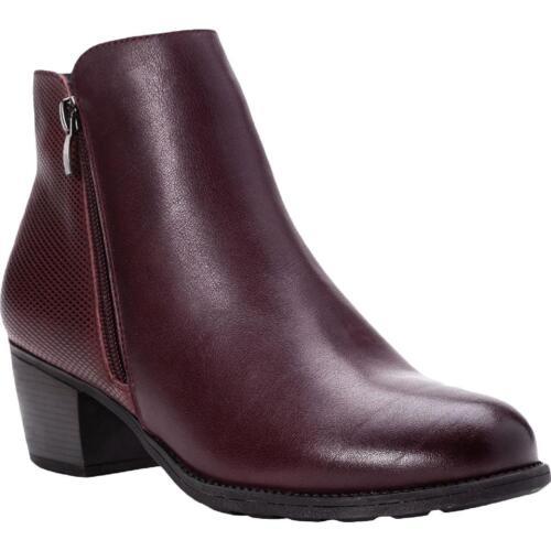 プロペット Propet Womens Tobey Red Ankle Boots Shoes 7.5 Extra Wide (E+ WW) レディース画像