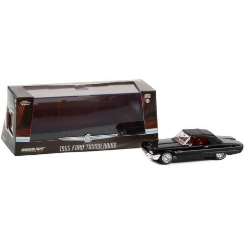 Greenlight 1/43 Scale Car 1965 Ford Thunderbird Convertible (Top-Up) Raven Black画像
