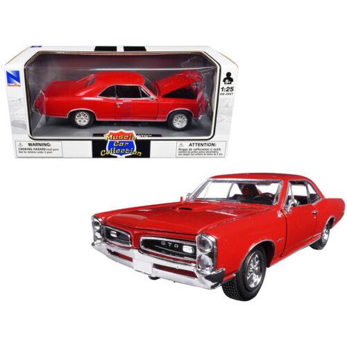 New Ray 1/25 Diecast Model Car Muscle Car Collection 1966 Pontiac GTO Red画像