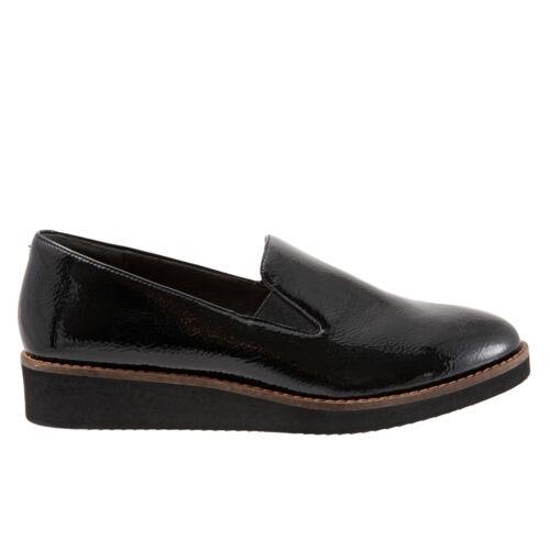 ソフトウォーク Softwalk Whistle S1810-005 Womens Black Wide Leather Loafer Flats Shoes 7.5 レディース画像