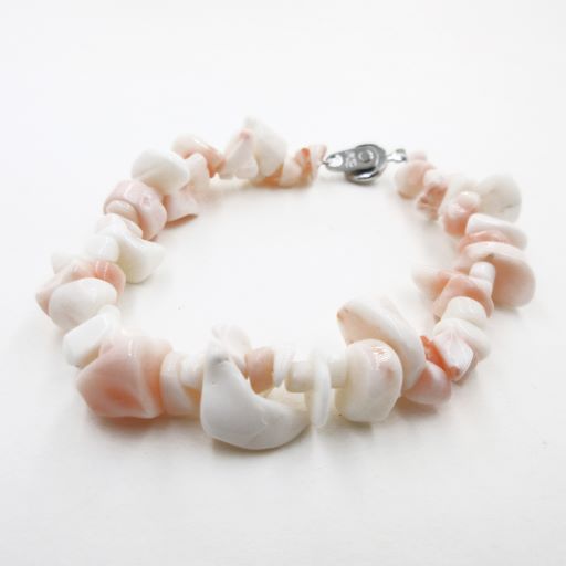 楽天市場】ピンク珊瑚 約4mm玉 ブレスレット 深海珊瑚 水晶 さんご