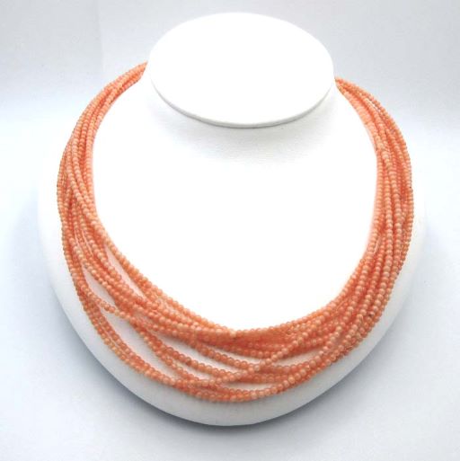 楽天市場】白珊瑚 ネックレス 10連 シルバー 2.25mm玉 さんご サンゴ