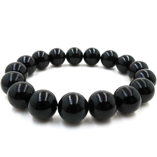 黒珊瑚 約12～12.5mm玉 ブレスレット メンズ パワーストーン さんご サンゴ コーラル sango coral