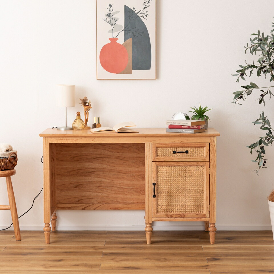 アウトレット送料無料姫系アンティーク風猫足レリーフ【上棚付】デスク【ハンプトン】 デスク アンティーク風 可愛い リボン 学習机 棚 引出し 猫脚