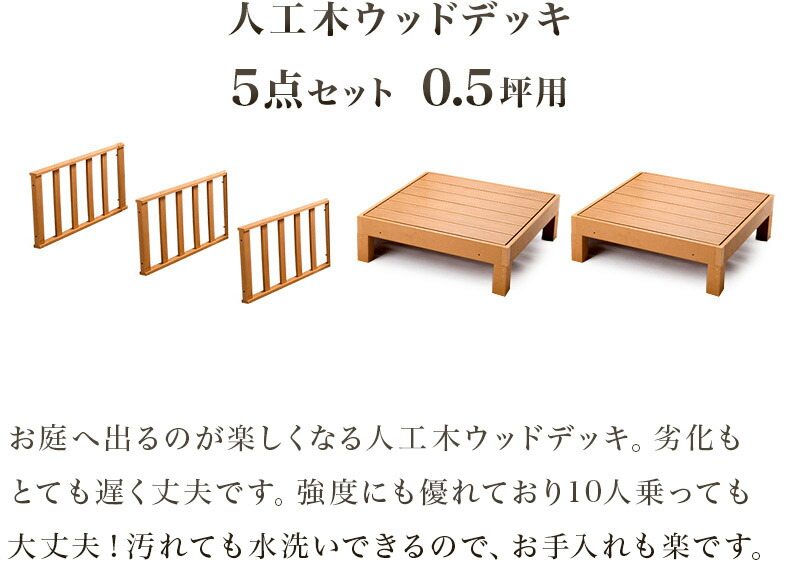 人工木 5点セット Diy キット 腐りにくい ウッドデッキ ウッドデッキ 頑丈 幅90cm チーク材の木目を再現した人工木デッキ Avd 丈夫 洗える 人工木ウッドデッキ お手入れが楽 メンテナンス ウッドデッキ 5点セット 0 5坪 ブラウン 人工木材 ウッドデッキ 腐りにくい 人工木 5点セット Diy キット 腐りにくい ウッドデッキ ウッドデッキ 頑丈 幅90cm チーク材の木目を再現した人工木デッキ Avd 丈夫 洗える 人工木ウッドデッキ お手入れが楽 メンテナンス ウッドデッキ 5点セット 0 5坪 ブラウン 人工木材 ウッドデッキ 腐りにくい