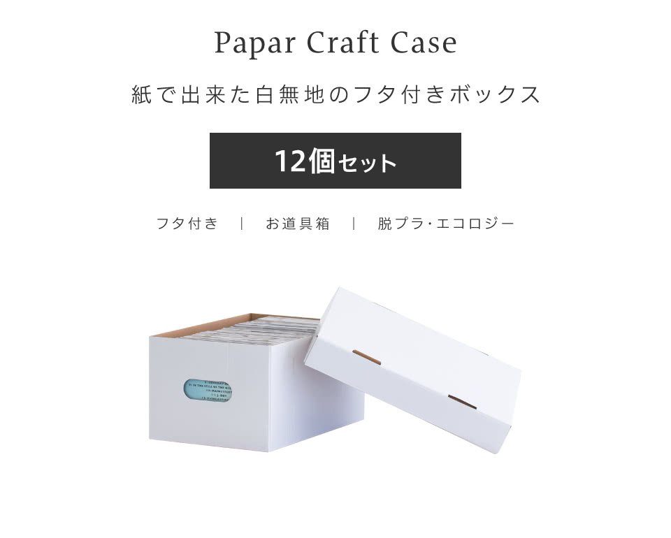 楽天市場 収納ボックス 白 ホワイト 12箱 セット クラフトボックス 箱 紙 フタ 付き 蓋 ふた ボックス ケース クラフトケース 収納ケース 収納 幅19 奥行26 高さ14 カラーボックス 3段ボックス 用 インテリア雑貨 サンゴスタイル