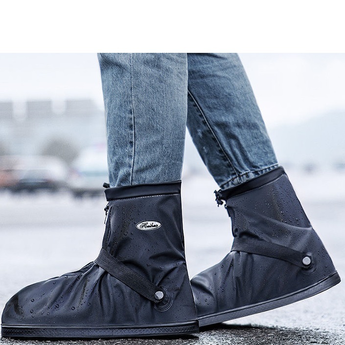 XLサイズ レインシューズカバー 防水  メンズ レディース  靴 黒 ブラック