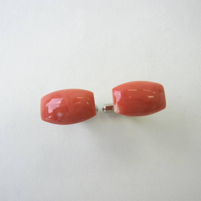 楽天市場】桃珊瑚 カフスセット メンズアイテム カフリンクス カフス