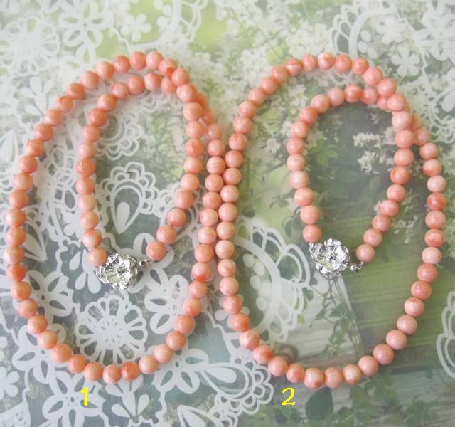 【楽天市場】ピンク珊瑚のネックレス（6ミリ）/SILVER/コーラル/『宝石サンゴ』：珊瑚職人館ー土佐
