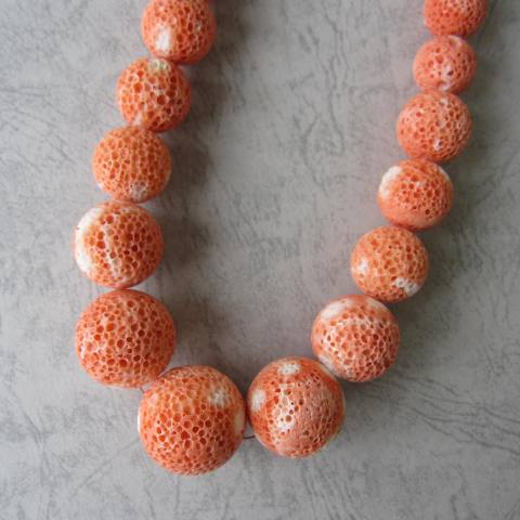 希少 桃珊瑚 す玉 虫食い ネックレス 須玉 大玉珊瑚 サンゴ　PAT2007 希少 桃珊瑚 す玉 虫食い ネックレス 須玉 大玉珊瑚 サンゴ PAT2007