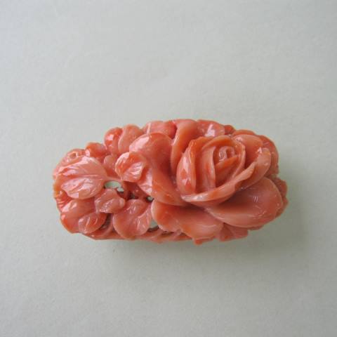 楽天市場】ピンク珊瑚 薔薇の花の彫り帯留め G.SILVER 着物 浴衣 和装 