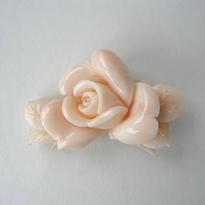 楽天市場】桃珊瑚 美しい 薔薇の花 ブローチ 兼 帯留 SILVER 帯