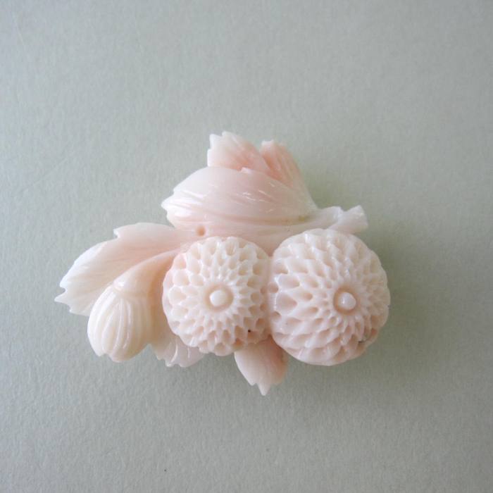 楽天市場】桃珊瑚 美しい 薔薇の花 ブローチ 兼 帯留 SILVER 帯 着物