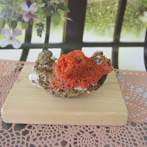 楽天市場】天然桃珊瑚の風鎮 正絹 手作り インテリア 掛け軸 ふうちん