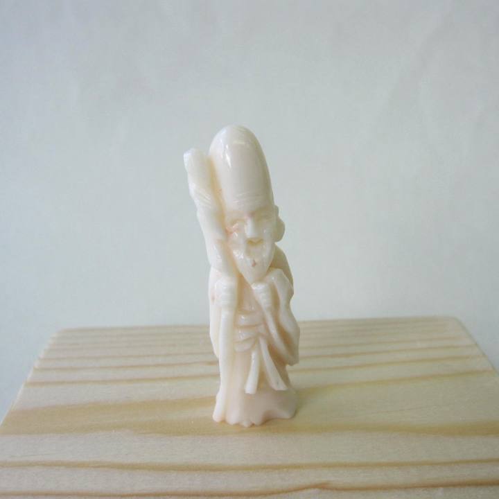 楽天市場】ピンク珊瑚 七福神の置物 黒檀台 希少 宝石サンゴ 珊瑚婚