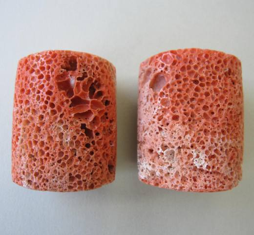 12557円 高速配送 12557円 楽天カード分割 桃珊瑚のパーツ 2個セット 手作り インテリア 置物 宝石サンゴ