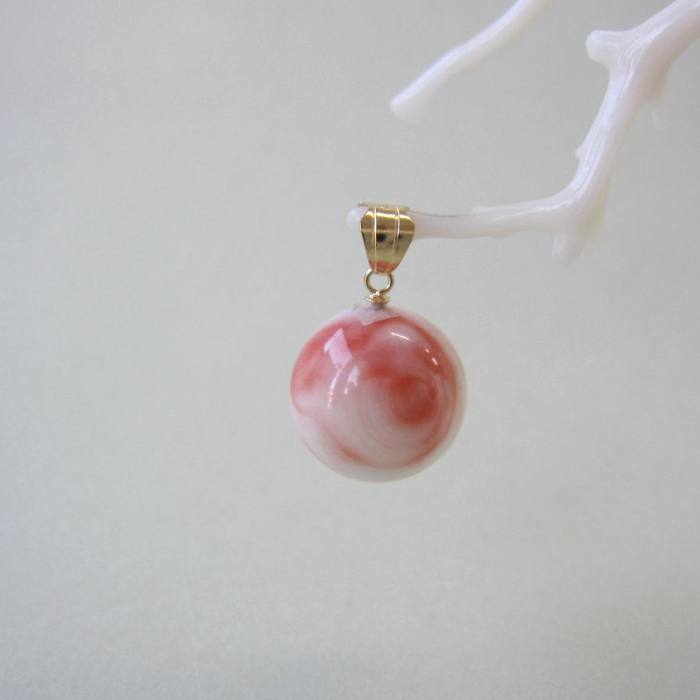 楽天市場】ピンク珊瑚 丸玉ペンダントトップ SILVER 約11ミリ 『宝石