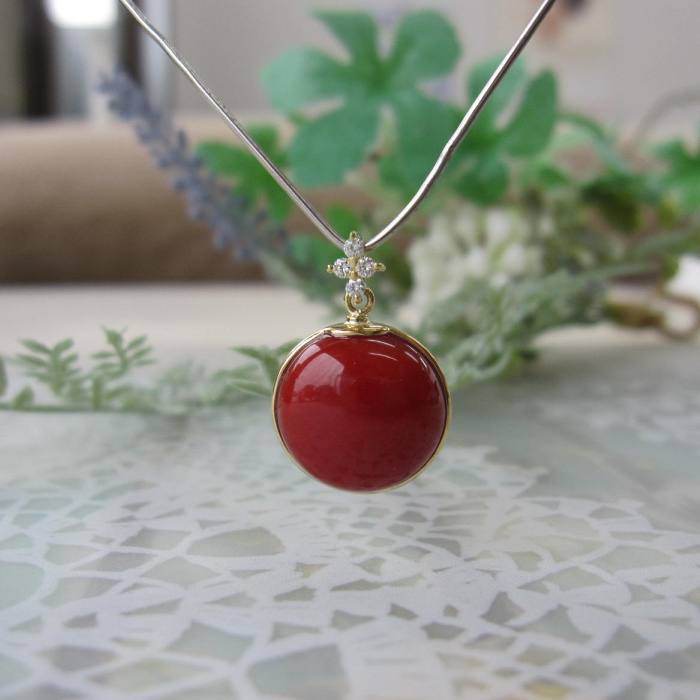 楽天市場】日本 高知産血赤珊瑚 可愛い サクランボ ペンダントトップ