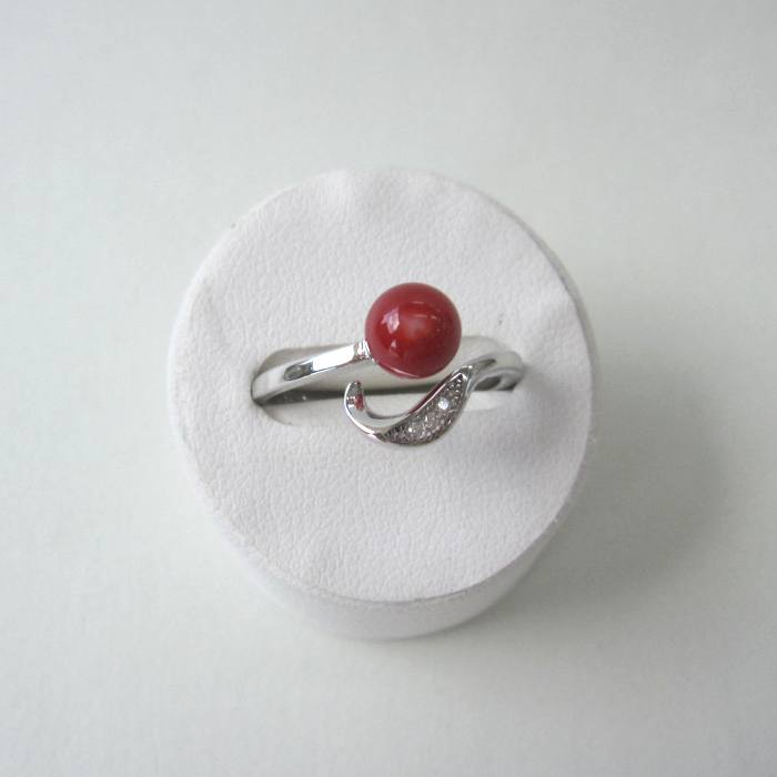 楽天市場】日本 高知産赤珊瑚 シルバーリング (6.7ミリ) 指輪 SILVER