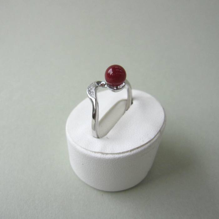 高知県のサンゴ⭐の シルバーの指輪 高知県のサンゴ⭐の シルバーの指輪 高知県のサンゴ⭐の シルバー