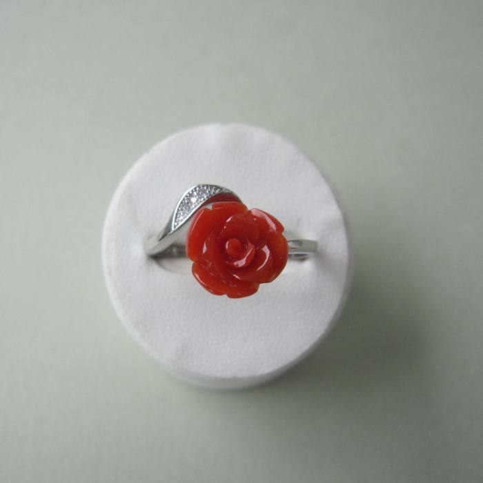 楽天市場】日本 高知産赤珊瑚 シルバーリング (6.7ミリ) 指輪 SILVER