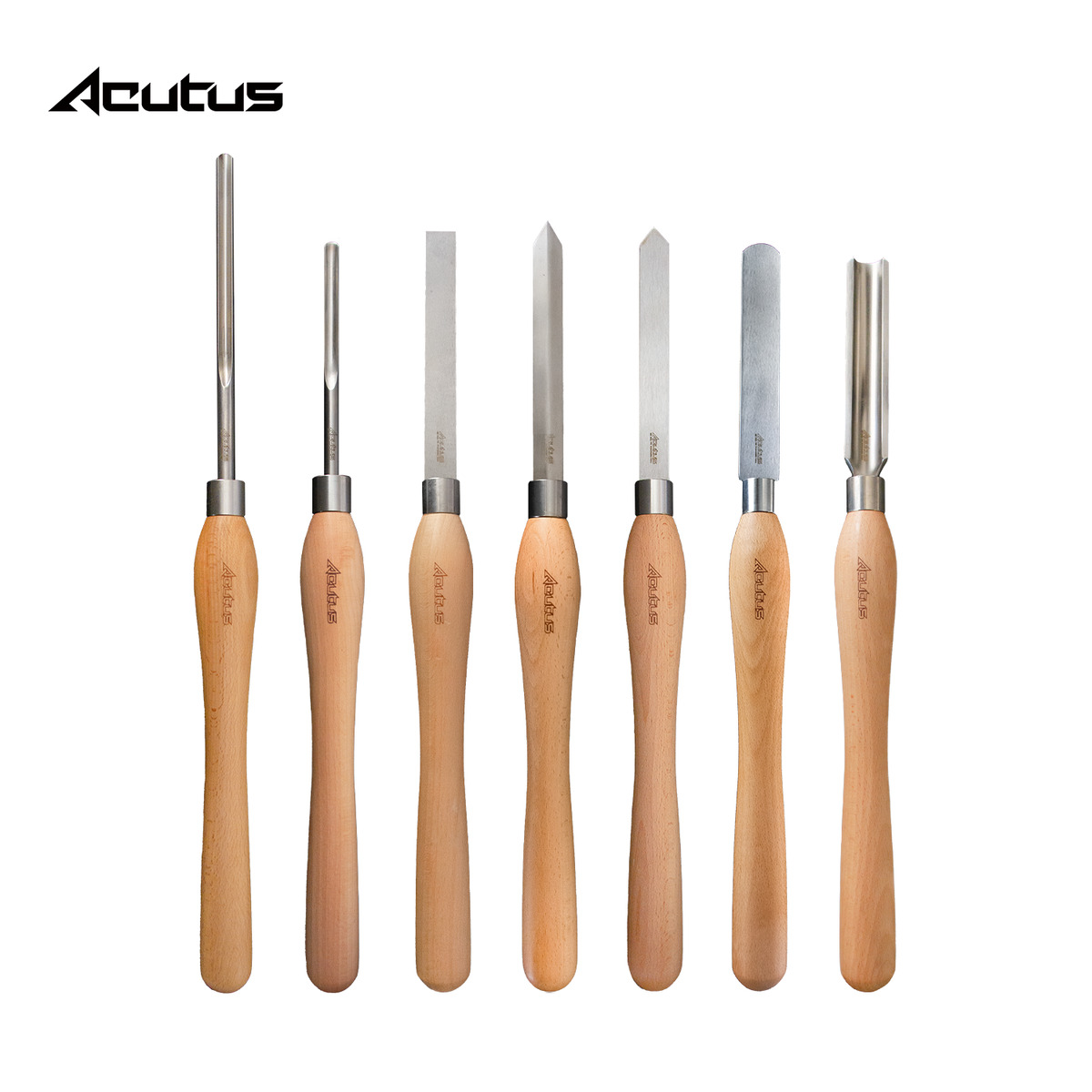 楽天市場】【ACUTUS】7本刃物セット 木製ハンドル ハイス鋼 HSS 旋盤用