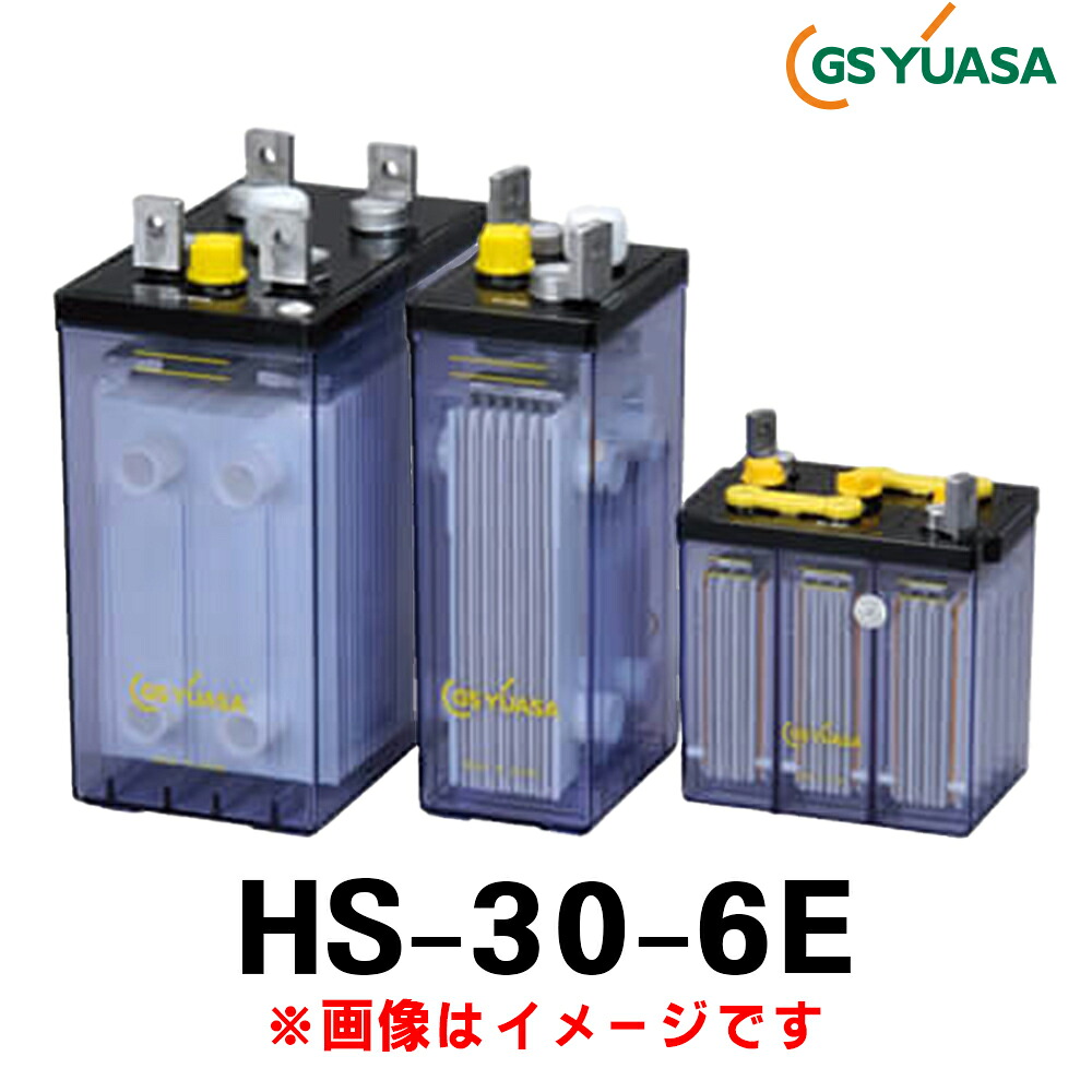GSユアサ HS-30-6E (6V 30Ah) 【納期約40日能力のある】お大急ぎの方必見！ HS 製作用 乾電池 鉛乾電池 蓄電池 触媒栓付き添い人 ベント式取り付け鉛乾電池 発生機打ち掛かる用