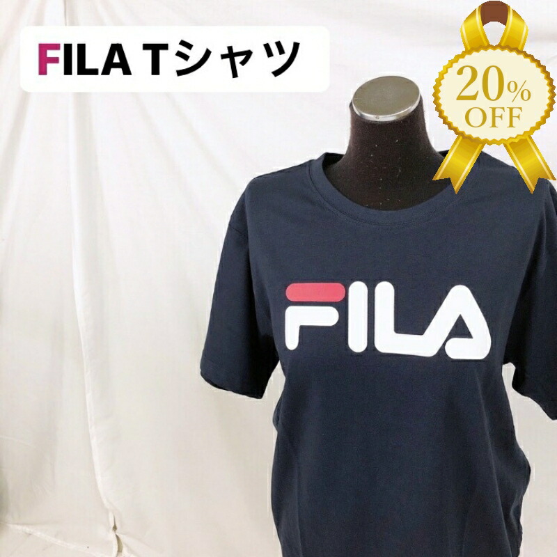 楽天市場】FILA フィラ Tシャツ Mサイズ ネイビー ブラック 黒