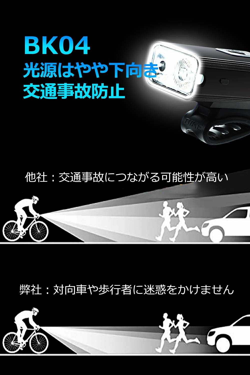 市場 自転車ライト 明るいライト らいと 高輝度 自転車用ヘッドライト usb充電式 2個セット 自転車 1000ルーメン 大容量 LED