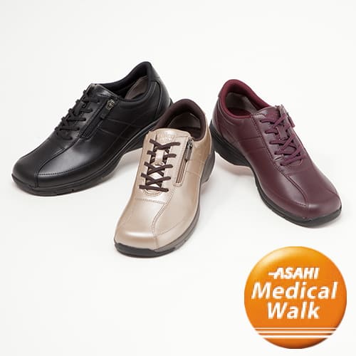 【ASAHI Medical Walk】新品　レザー　黒　26cm 幅広　綺麗 ロングセラー】メディカルウォーク MF ブラック | すべての商品