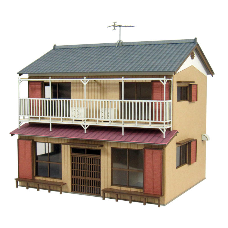 値下げ　ジオラマ　情景シリーズ　HOスケール 楽天市場】情景シリーズ 【アパート-1】 S=1/80 ◇みにちゅあー