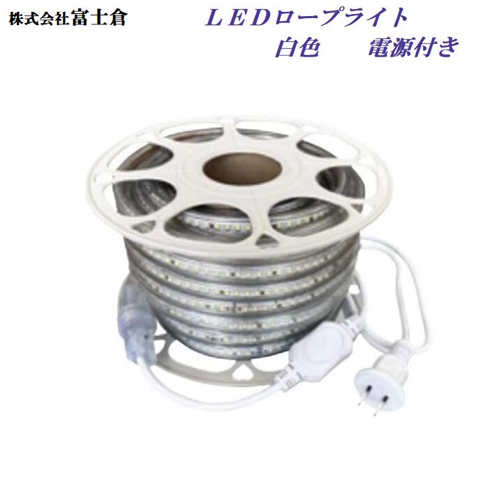 ＬＥＤ索条点火装置 片面発しる 白（ ワット数付き添い人 ）室外・屋内【 １０ｍ 】ＦＲＬ－Ｗ１０Ｍ【 ２０ｍ 】ＦＲＬ－Ｗ２０Ｍ納める御徒面子付き添い人 安全性のある打つ手・防犯打つ手株式会社富士倉