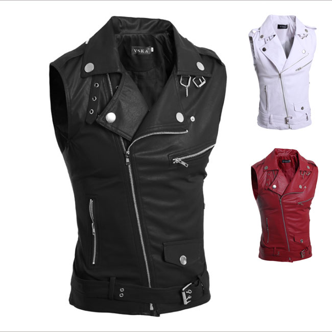 楽天市場】ライダース ベスト メンズ 革ベスト レザーベスト バイク