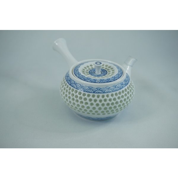 楽天市場】波佐見焼 丹心窯 340cc急須.水晶青海波【340cc 急須