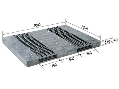 楽天市場】プラスチック パレットD4-608 800×600×144mm : ぷらすちっく
