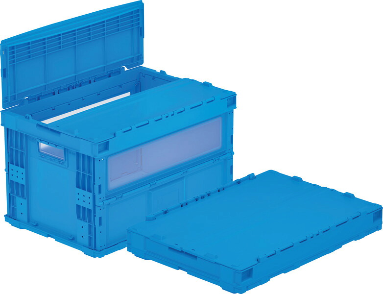 折りたたみ収納ボックス・収納ケース マドコンHBC-51B-E <外寸>53×36.6×33.4cm|ぷらすちっく屋 サンコー