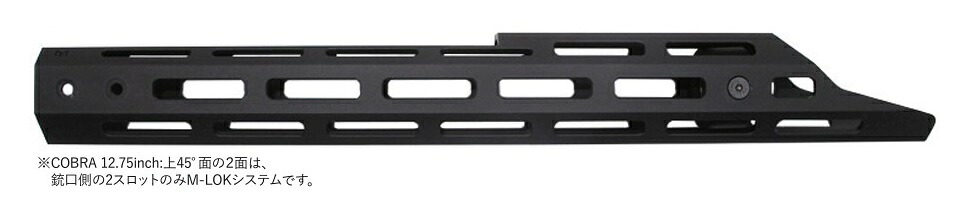 WII TECH ハンドガード 12.75inch COBRA T-22 Mod0　Blackカラー スケルトンアルミレシーバー用　M-LOK　KJ 10/22 (HAWK EYE）04606
