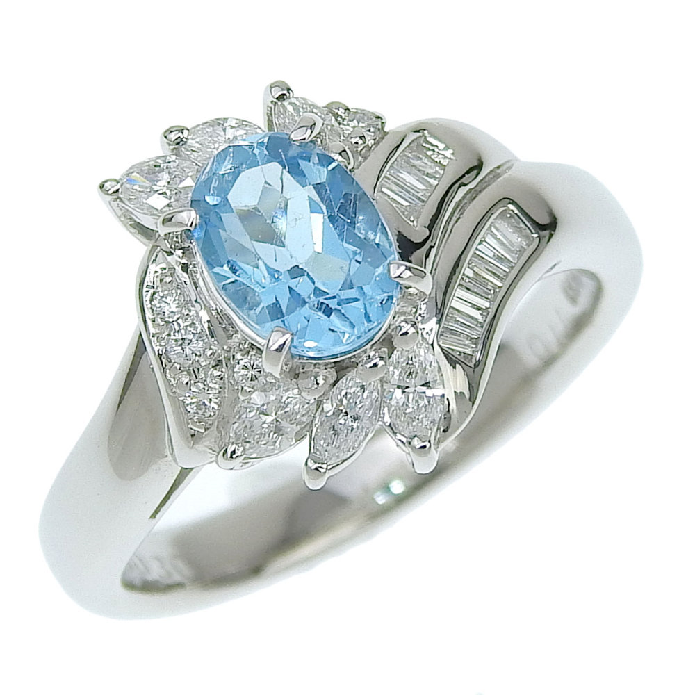 プラチナpt900大粒ブルートパーズダイヤモンドリング　１８カラット プラチナpt900大粒ブルートパーズダイヤモンドリング 18カラット mpr