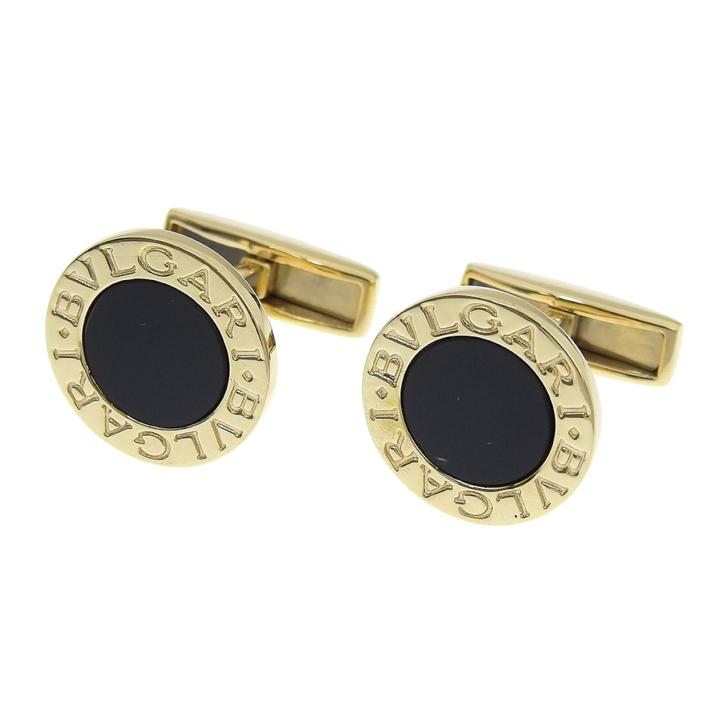 BVLGARI ブルガリ　カフスボタン　カフリンクス 楽天市場】ブルガリ カフス カフリンクス K18YG オニキス2P