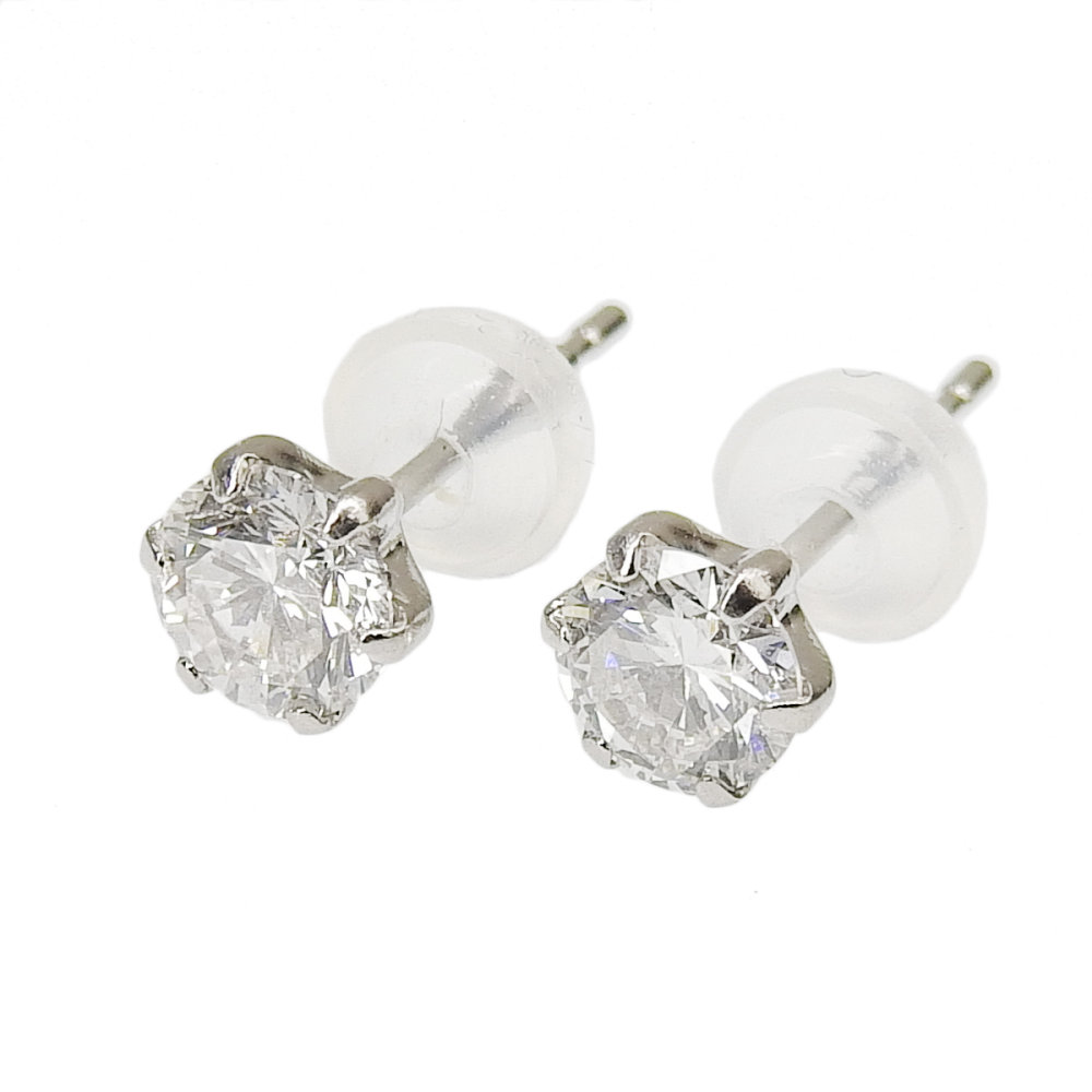 【返品OK】E-F/SI2/G 合計0.605ct 天然ダイヤ ピアス Pt900 ソーティング付き 0.320/0.285ct ユニセックス プラチナ 白金 一粒 1粒 1P【送料無料】【中古】｜三光質店店 49,680円